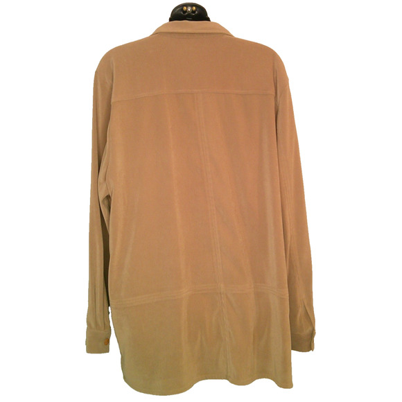 Christopher & Banks Women's XL Button-down Olive/Tan, Jacket Closet Staple - Picture 4 of 6